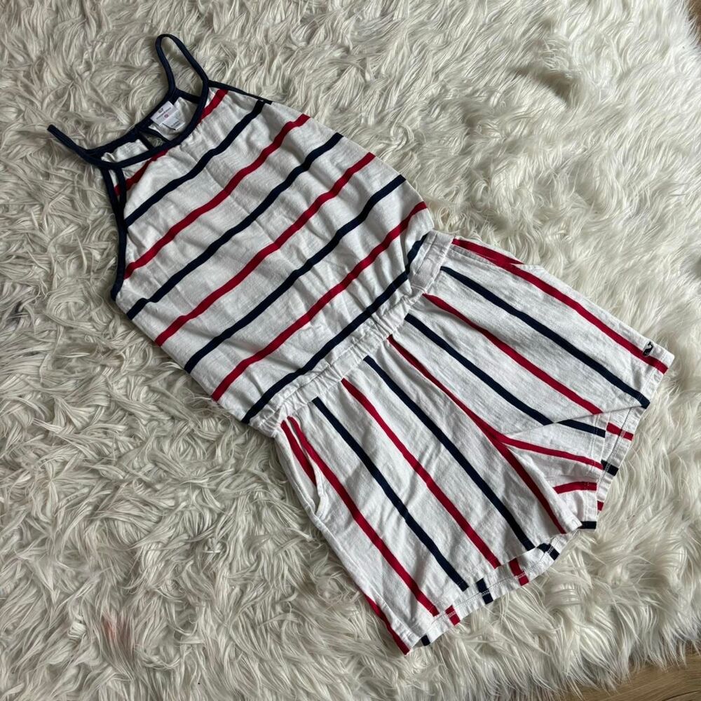 Vineyard Vines Red, Navy & White Striped Sleeveless Romper